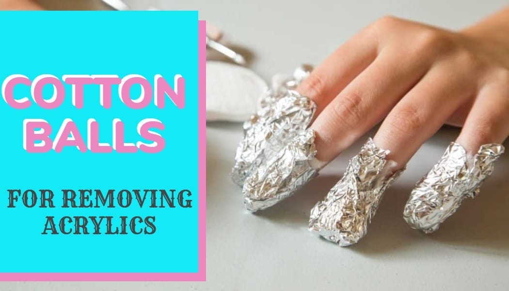 Using Cotton balls to Take Off Acrylic Nails