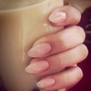 almond acrylic nails