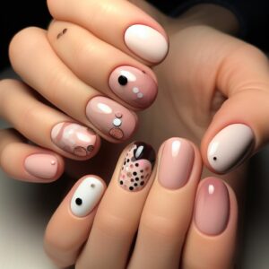 short round acrylic nails